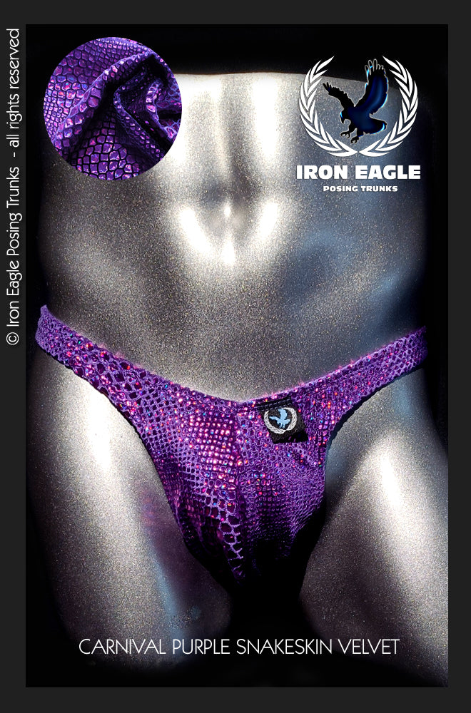 Carnival Purple Snakeskin Velvet