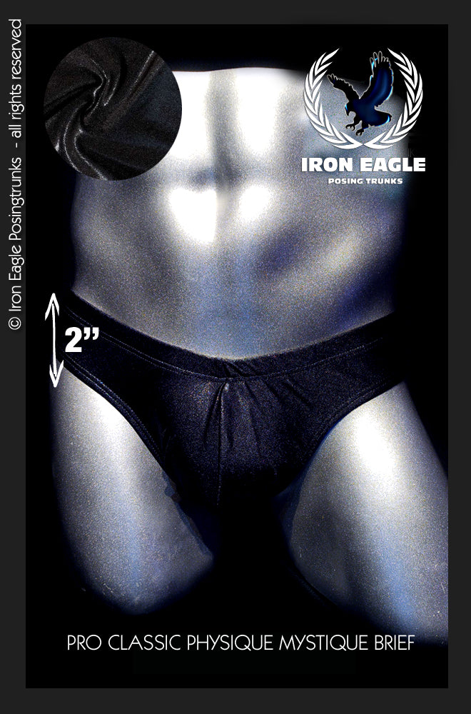 Iron Eagle 2'' Black Mystique Classic Physique Pro Briefs