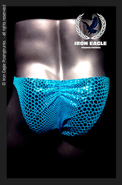 Aqua Snakeskin Velvet