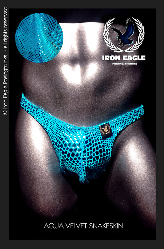 Aqua Snakeskin Velvet