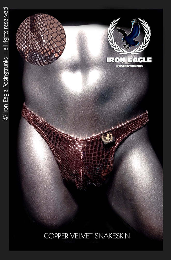 Copper Snakeskin Velvet