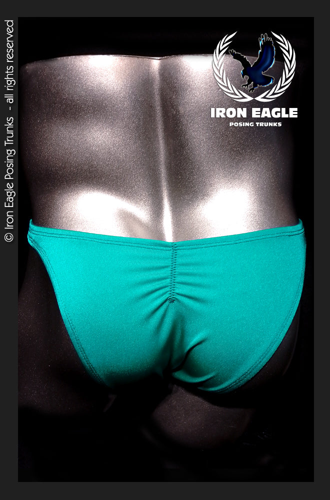 Emerald Satin Lycra Posing Trunks
