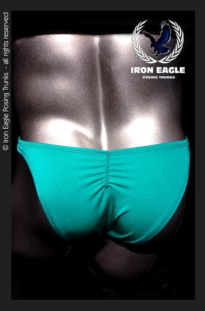 Emerald Satin Lycra Posing Trunks