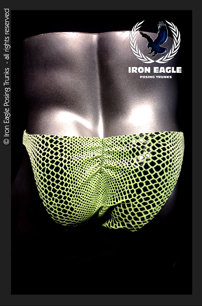 Lime Snakeskin Velvet
