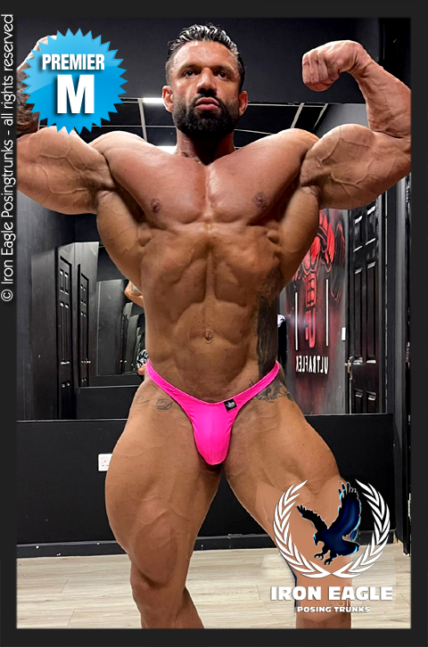 Iron Eagle Neon Pink Mystique Posing Trunks