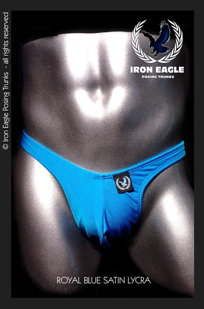 Royal Blue Satin Lycra Posing Trunks