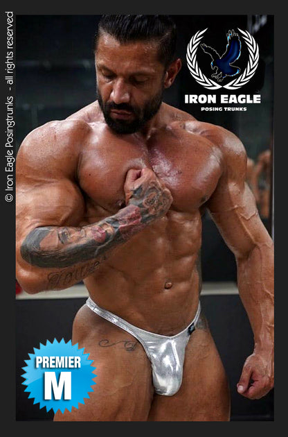 Iron Eagle Silver Mystique Posing Trunks