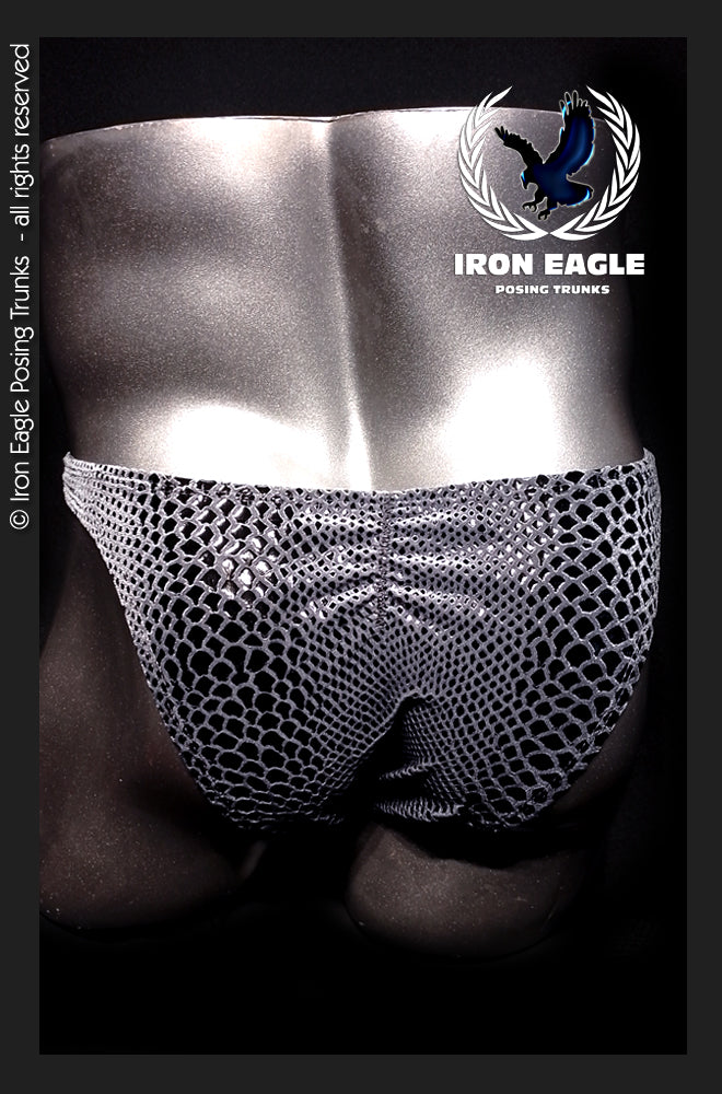 Silver Grey Snakeskin Velvet