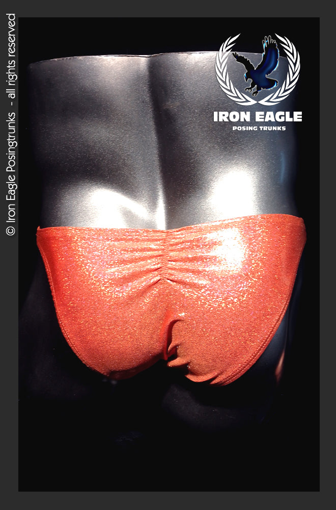 Iron Eagle Tangerine Hologram Posing Trunks